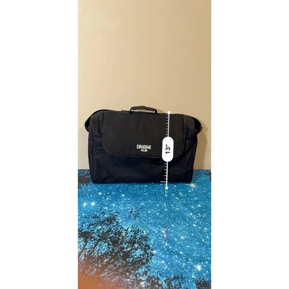 Drakkar Noir Mens Black Red Duffel Travel Gym Bag Shoulder Strap Promotional
